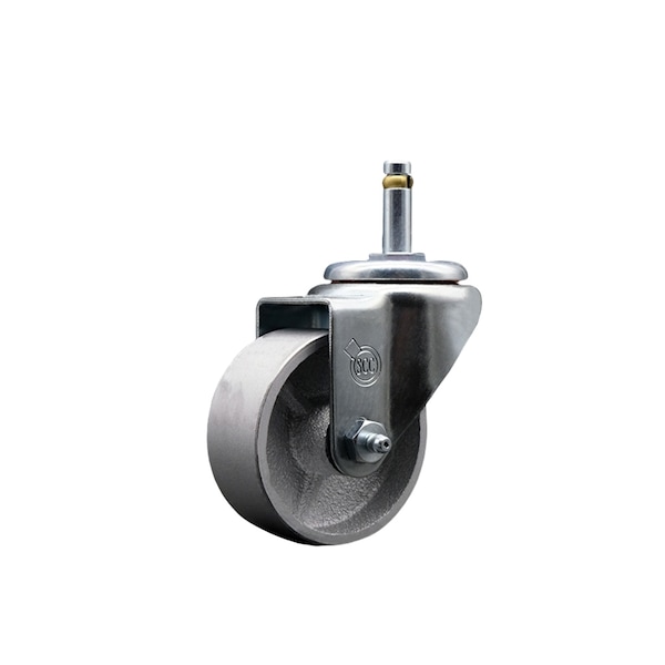 Semi Steel Swivel Grip Ring Stem Caster 3'' Wheel & 7/16'' Stem